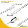 Geschirr-Sets, Edelstahl, Besteck, Steak-Utensilien, für Küchenzubehör, Zuhause, Geschenk, Abendessen-Set, Outdoor, Camping, Kochgeschirr, luxuriöse Bar