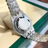 С оригинальной коробкой 41 мм мужская женщина роскошные часы дата дата дата президента White Diamond Dial Asia 2813 Движение механические автоматические мужские часы Montre de Luxe 2023