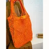 raffia shoulder bedding bag tote women beach bags luxury handbags Mesh breathing bags Woven Shopping Summer Straw Microfiber Embroidered