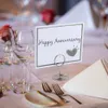 Decorazione per feste Romantico lusso in metallo Clip per foto Cornice per segnaposto Porta carte Numero di tavolo Stand Decorazione per feste di nozze