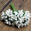 Dekorativa blommor kransar 144 st/pack diy scrapbooking krans falska bukett konstgjord knopp stamen bär bacca blomma för bröllopsdekor