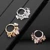 Hoop Earrings Trendy Cubic Zircon Butterfly Small Gold Silvery Luxury Design Earring For Women Accessories Fashion Jewelry