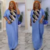 Abbigliamento etnico Maxi abiti africani da donna Abito lungo 2023 Paillettes Moda Donna Abaya musulmana Dres Africa