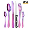 Geschirr-Sets, Edelstahl, Besteck, Steak-Utensilien, für Küchenzubehör, Zuhause, Geschenk, Abendessen-Set, Outdoor, Camping, Kochgeschirr, luxuriöse Bar