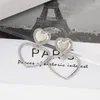 Boucles d'oreilles pendantes coréen amour coeur grand pour les femmes accessoires Bijoux de mode creux goutte boucle d'oreille fête Pendientes Bijoux Femme