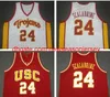 Maglia da basket vintage 24 Brian Scalabrine USC Trojans College personalizzata con qualsiasi numero di nome