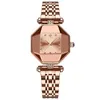 Polshorloges dameshorloge roestvrijstalen vlek waterdichte kwarts horloges rose gold lady polswatch cadeau vierkant klein groen horlogeswristwatch