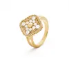 paar ringen lucky clover ring vier blad cleef liefde gouden ringen voor dames heren luxe trouwringen
