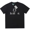 Designer Fashion Luxury New Classic Balencaigaity Short Sleeves Paris Letter Printed T Shirt Mens And Womens Couples Loose High Street T Shirt Sweatshirts