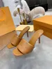 2023 Luxury Revival Flat Slipper Mules Shoes Men Women Slides Sandals Designer Black Pink Orange Blue Waterfront Brown White Summer Flip