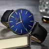 Armbanduhren 2023 Minimalistische Herrenuhr Ultradünne Uhren für Männer Mode Einfache Business-Lederuhr Reloj Hombre Relogio