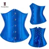 Bustiers Corsets Haute Qualité Métal Busk Clips En Gros Underbust Taille Corset Minceur Cinchers Laçage Bondage Satin