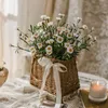 Fiori decorativi Margherita Simulazione di camomilla artificiale Fiori secchi Bouquet finto Casa Soggiorno Giardino Decorazione della tavola di nozze