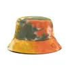 Bonnets Beanie/Skull Caps Européen Et Américain Peint Tie-Dye Seau Chapeau Hommes Femmes Réversible Printemps Été Sun-Proof Oliv22