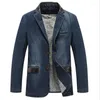 Herrenanzüge, Herren-Jeans-Blazer, Herren-Jeans-Blazer, schmale Passform, Lederjacke, Mantel mit Nähten