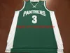 Rzadkie zielone Pantery #3 A.Davis College Basketball Jersey Custom Dowolne Numer Numer Jersey