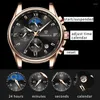 손목 시계 Lige Relogio Masculino Mens Watches 최고의 유명한 남자 시계 패션 캐주얼 크로노 그래프 군사 석영