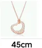 Nya Sier Gold Jewelry Love Halsband Diamonds Designer Heart Pendant For Women Män Par Fashion Wedding Party Valentine Gift Offical Label