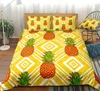 Ensembles de literie ensemble d'ananas rayé Fruits housse de couette Tropic Fruit linge de lit enfants adolescents rayure maison Textile literie