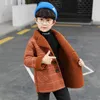 Coat Fashion Baby Boys Plaid Woolen Jacket For Winter Kids Wool Blend Toddler Warm Outerwear Children Clothing Age 29 230311