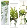 Decorative Flowers & Wreaths Succulent Wedding Wreath Wall Hanging Artificial Succulents Plants For