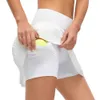 Summer Womens Tennis kjolar veckade Yoga kläder golf atletica designer sport shorts byxa med fickmidja lösa 2kyx