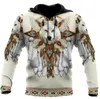 Män och kvinnor 3D -tryckt Native Indian Wolf Casual Clothing Fashion Sweatshirt Hoodies and Byxor Tränar A466