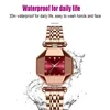 Wristwatches Women's Watch Stainless Stain Waterproof Quartz Watches Rose Gold Lady Wristwatch Gift Square Small Green WatchesWristwatch