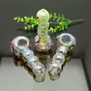Smoking Pipes new Europe and Americaglass pipe bubbler smoking pipe water Glass bong 3-ball painted glass pipe