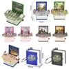 Pieghevole Magic Book Fidget Toy Portachiavi 3D Dinosauro Campo da basket Campo da calcio Spazio Astronauta Castello Portaerei Regali di Natale Giocattoli antistress