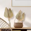 Dekorativa blommor 20st torkade palm lämnar fansen bohemiska spjut konstgjorda växter tropiska