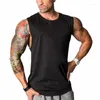 Canotte da uomo Muscleguys Camicia senza maniche Abbigliamento bodybuilding e fitness Canottiera da uomo Solid Blank Muscle Vest