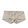 Onderbroek heren ondergoed lage taille sexy vaste kleurbrief bokser boksers briefs nylon zijde glad ademende stretch