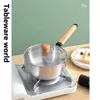 Milk Pot Japanesestyle rostfritt stål Hushållsinduktionskokare för kokande soppa och snabbnudlar kompletterande mat 230311