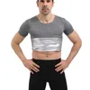 Men's Body Shapers Men Sauna Suit Heat Trapping Shapewear Sweat Shaper Vest Slimmer Belly Compression Thermal Top Fitness Workout Shirt