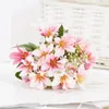 Dekorativa blommor Fake Artificial Lily Wedding Hand Buquets For Home Table Centerpieces Decoration Po Props