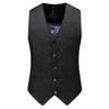 Herrdräkter blazrar 2023 mode affärsverksamhet casual kostym tredelar uppsättning / manlig brudgum bröllop svart färg jacka kappa byxor väst