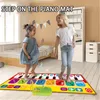 Drums Percussion Kids Music Mat Piano Keyboard Musical Instrument Baby Music Mat Blanket Touch Play Mat Children Early Dance Educational Toys 230311