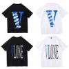 VLONE Design originale T-shirt da uomo VLONE logo Summer Cartoon Collarless Manica corta Lettera Loose Versatile Top T-shirt nero bianco rosso VL102