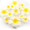 Fleurs décoratives 10 Pcs 4-9 cm Hawaiian Mousse Plumeria Têtes De Fleurs Artificielles Pour La Décoration Intérieure DIY Guirlande Coiffure Fête De Mariage Décoration