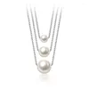 Catene Real 925 Sterling Silver 6mm/8mm/10mm Single Pearl Choker Collana Regalo di San Valentino