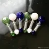 Hookahs Nieuwe kleuren Snowflake Pipe Pipe Groothandel Glass Bongs Accessoires, Glazen waterpijp