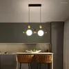 Pendant Lamps Modern Creative LED Chandelier Black Add Gold Dining Room Island Long Lamp Restaurant Bar Coffee Shop Deco Hanging Light