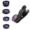 Lentilles Fisheye pour téléphone Kit d'objectifs pour iPhone 14 13 12 11 Xs X Pro Samsung et autres smartphones Andriod, clip universel sur les objectifs grand angle Macro Fisheye