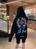 Brand Luxury Men's Hoodies Sweatshirts proper Development Poison House croheart Exclusive Horseshoe Cross Sanskrit Letter Zipper Sweater