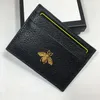 Echtes Leder Kleine Brieftaschen Halter Frauen Metall Biene Bank Kreditkarte Paket Münze Tasche Karte ID Halter geldbörse frauen Dünne brieftasche Poc241N