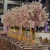 decoration 4pcsset Different size Gold Flower Road Lead gold mirror pillar metal Wedding Table Centerpieces Event Party Vases Home Hotel Decoration n 653 Best quali