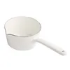 Milk Pot 15cm Enamel Kitchen Butter Warmer Induction Cooker Gas Stove Japanese Style Melting Breakfast Saucepan Boiling Porridge 230311