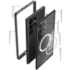 Samsung Galaxy S23 Ultra Alüminyum Mat Kablosuz Şarj Telefon Kapağı