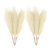 Decorative Flowers 6pcs Home Decor Farmhouse Artificial Pampas Grass 2 Sections Living Room 7 Stems Bendable Fake Plant Dried